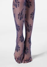 Hauchdünne Strumpfhose mit Spitzenoptik Ethereal 20 - Marineblau 5 - Marine 5 | Oroblù