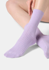 Ripp‑Socke aus Bio‑Baumwolle - Flieder - Lilac | Oroblù