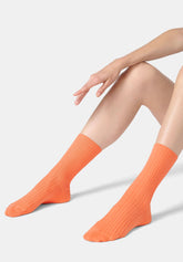 Ripp‑Socke aus Bio‑Baumwolle - Lachsrosa - Salmon | Oroblù