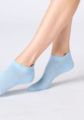 Lyocell Sneaker‑Socke Perfect Comfort Soft Cuff - Himmelblau - Sky | Oroblù