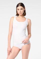 Canotta in Modal Elasticizzato Perfect Line Rib - Bianco - White | Oroblù