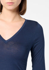 Micromodal and Cashmere 3 -4 Sweater Perfect Cashmere - Blau - Blue | Oroblù