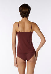 Canotta Spalla Sottile in Modal Elasticizzato Perfect Line - Cacao - Cacao | Oroblù