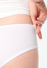 Elastische Modal Rippen Culottes Perfect Line Rib - Weiß - White | Oroblù